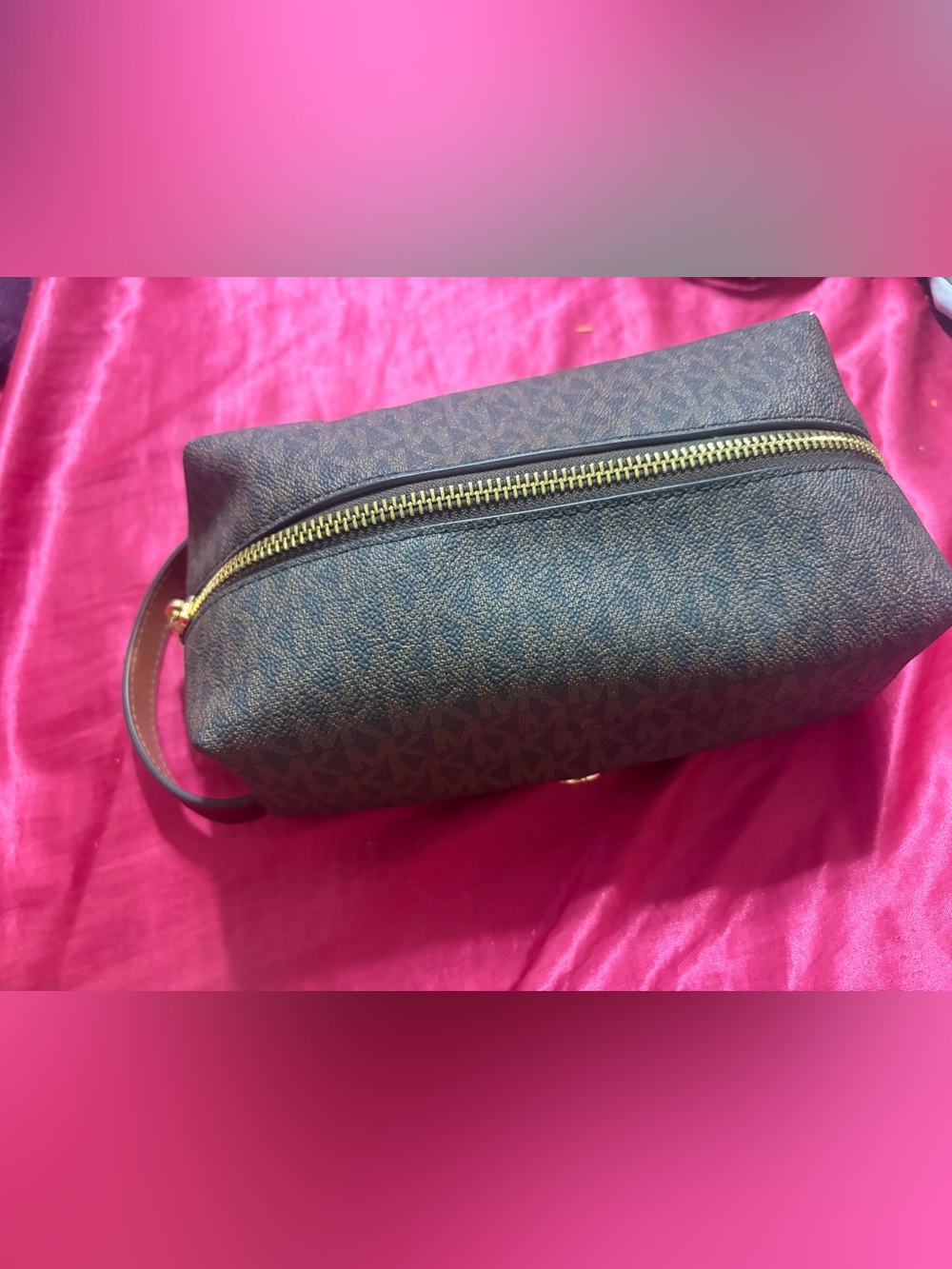 Michael kors Brown Monogram makeup bag